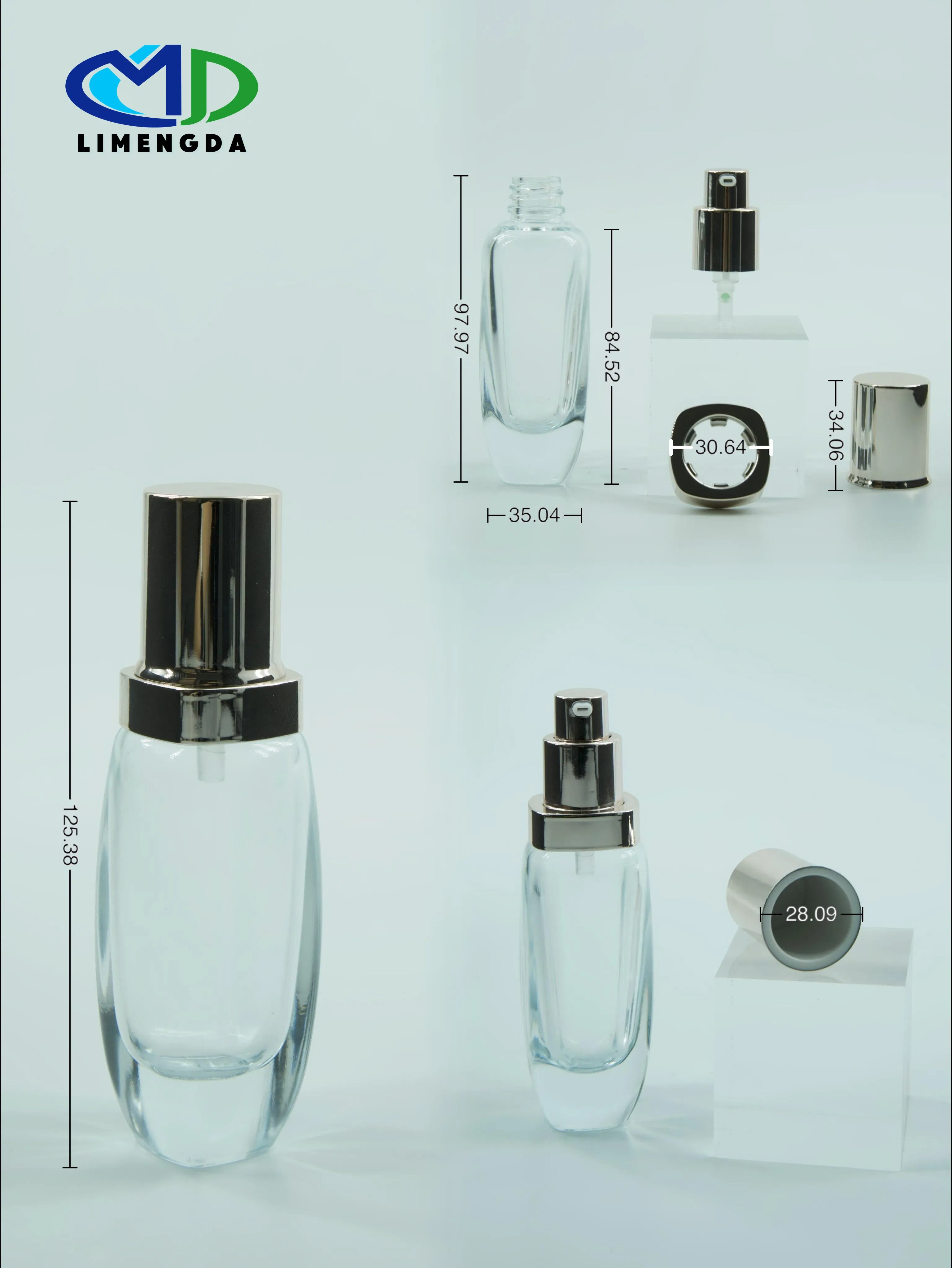 18 Full-Cap Plastic Electroplating Cream Treatment Foundation Pump for Cosmetic Packaging Set