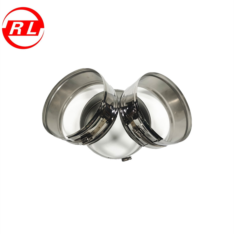 Широкий замковый хомут для дымохода из нержавеющей стали