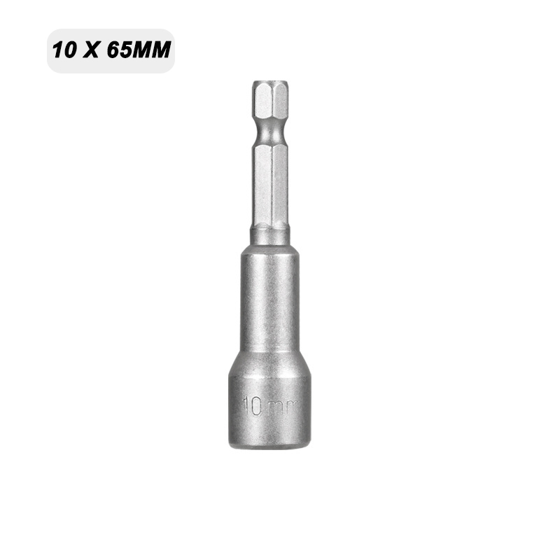 1/4'' Hex Shank Magnetic Nut Setter 65mm Sandblasting Driver Socket Bit 8mm 10mm 12mm 13mm