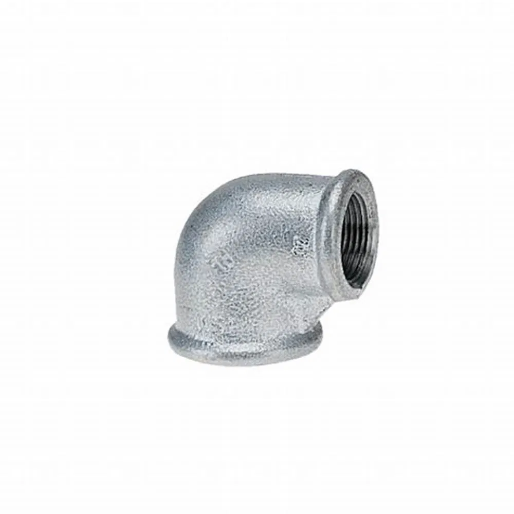 Malleable Iron Pipe Fittings Beaded Edge Galvanized Reducing 90 Degree Elbow