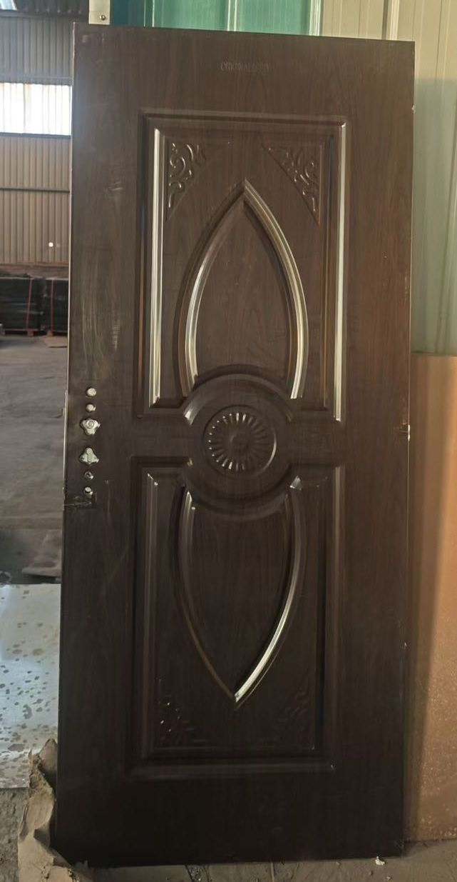 Elegant Patio American Panel Door with Steel and Wood Design