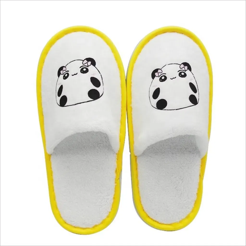 Детские одноразовые тапочки для отеля, мягкие, с мультяшным дизайном