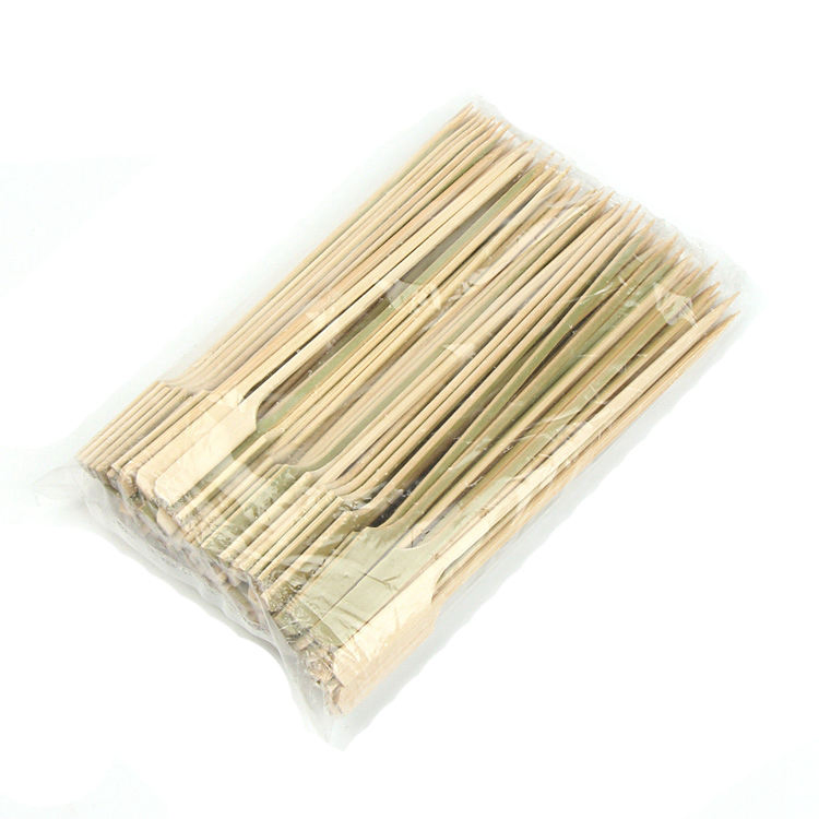 Disposable Personalized Food Bamboo Skewer Flat Bamboo Paddle Sticks