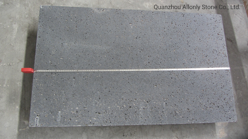 Middle Hole Honed Surface Vocanic Lava Natural Basalt Stones for Facade Exterior Wall