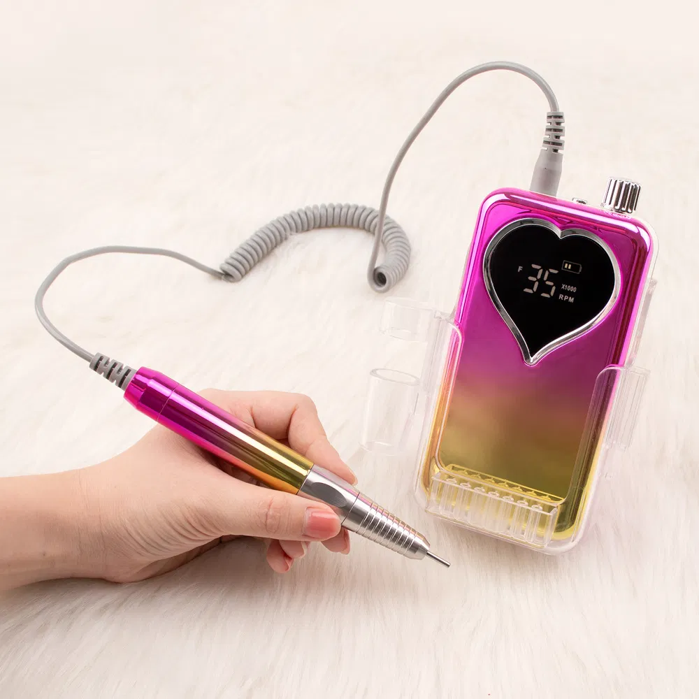 Explosive Gradient Color Portable Nail Polishing Machine Rechargeable Nail Drill 35000 Rpm Electric Nail Removal Nail Tool Nail Machines