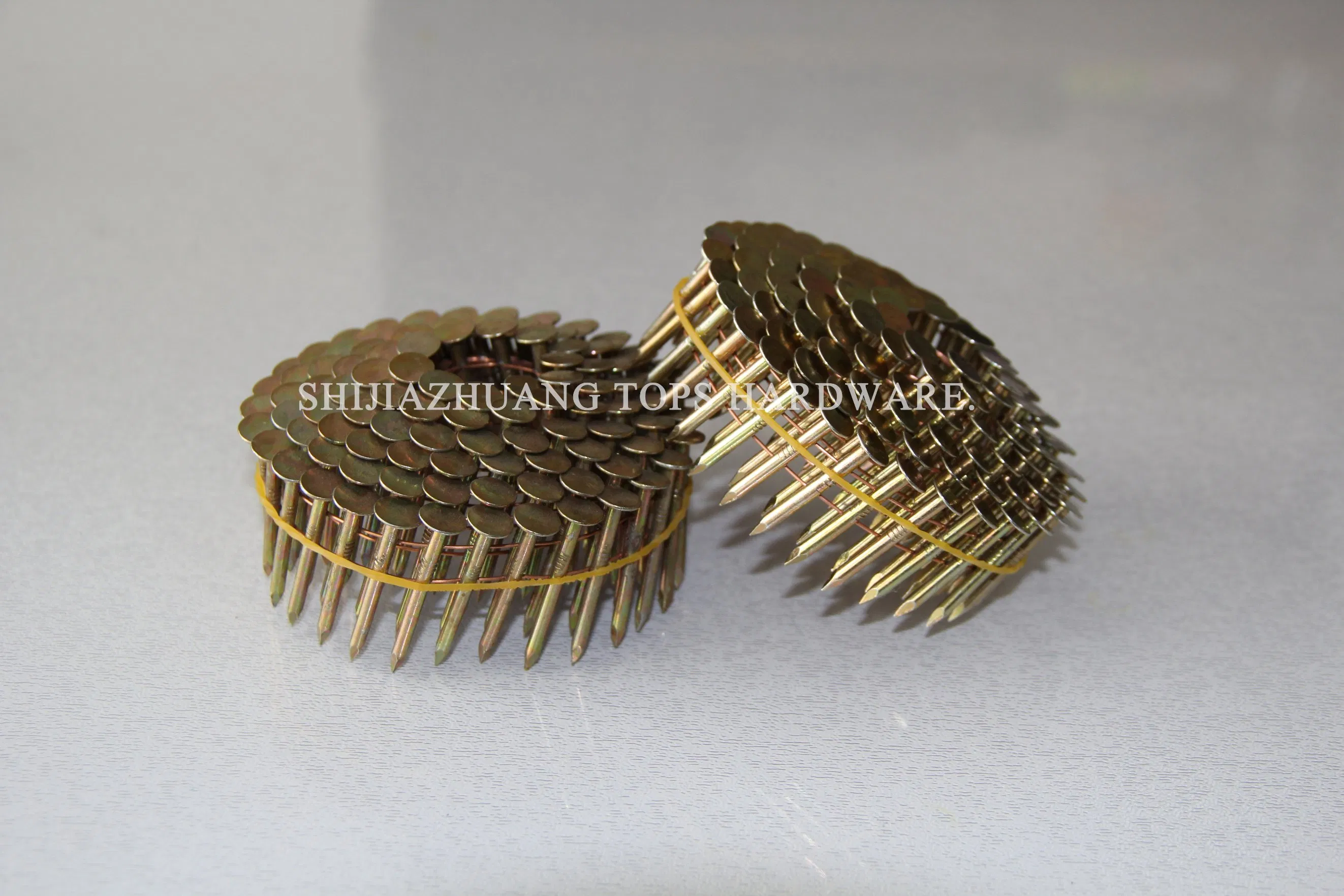 Factory Supply Galvanized 1-1/4'' 0.120'' Smooth Shank Coil Roofing Nails for Construction