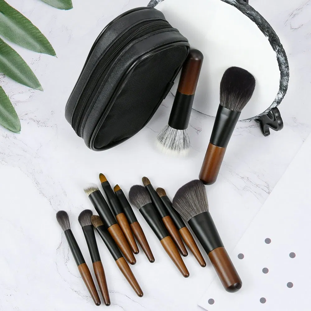 Maquillaje Beauty Tools Kits 12PCS Wooden Handle Cosmetics Makeup Brush Set for Face Lip Eye Shadow