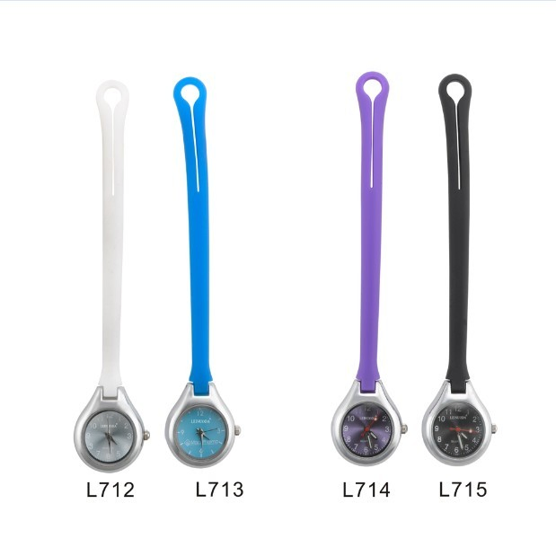 Printing Color Silicone Nurse Watch for Promotion with Client's Logo