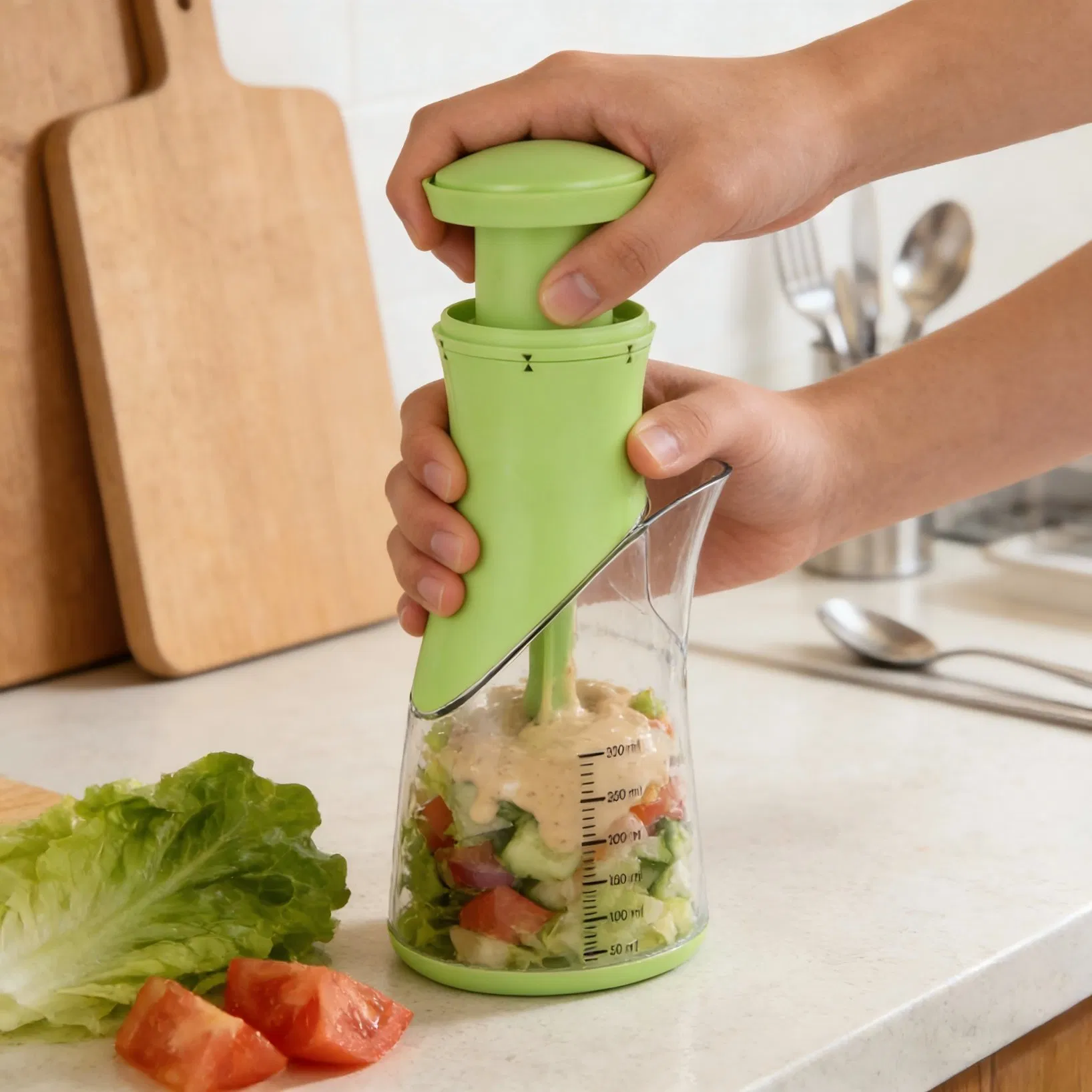 Twist and Pour Dressing Shaker with Good Grips Wholesale Clear Plastic Mixer