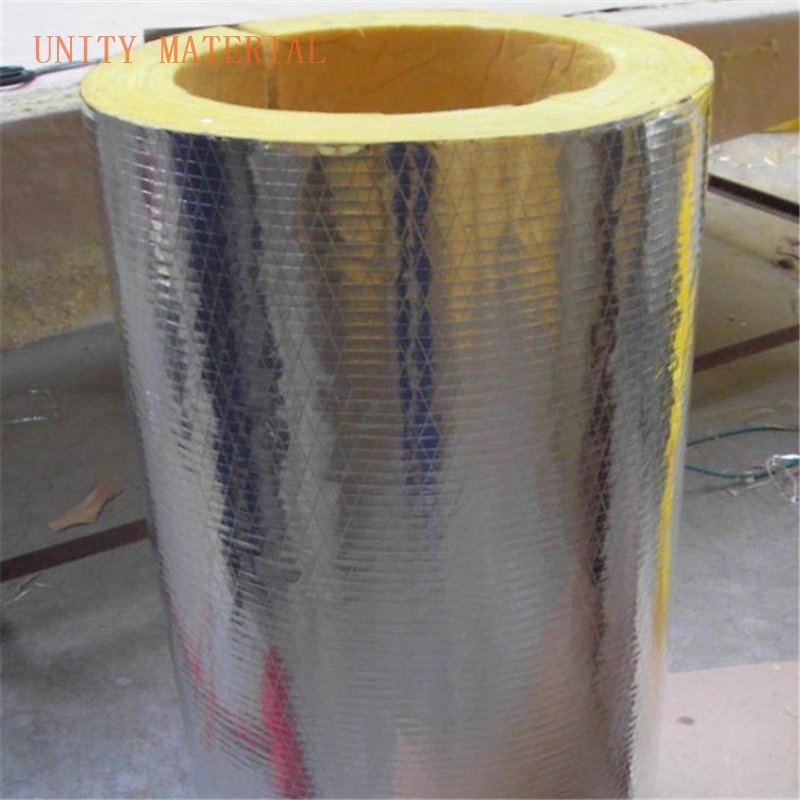 Fireproof Foiled Rock Wool Rock Mineral Wool Pipe Insulation for Flame Retardant Grade Level A1 with Aluminum Foil Coated