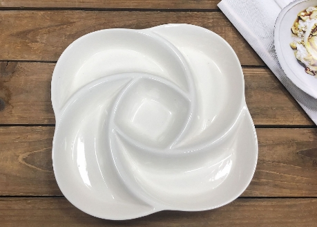 Керамическая тарелка с пятью секциями для дома и отеля