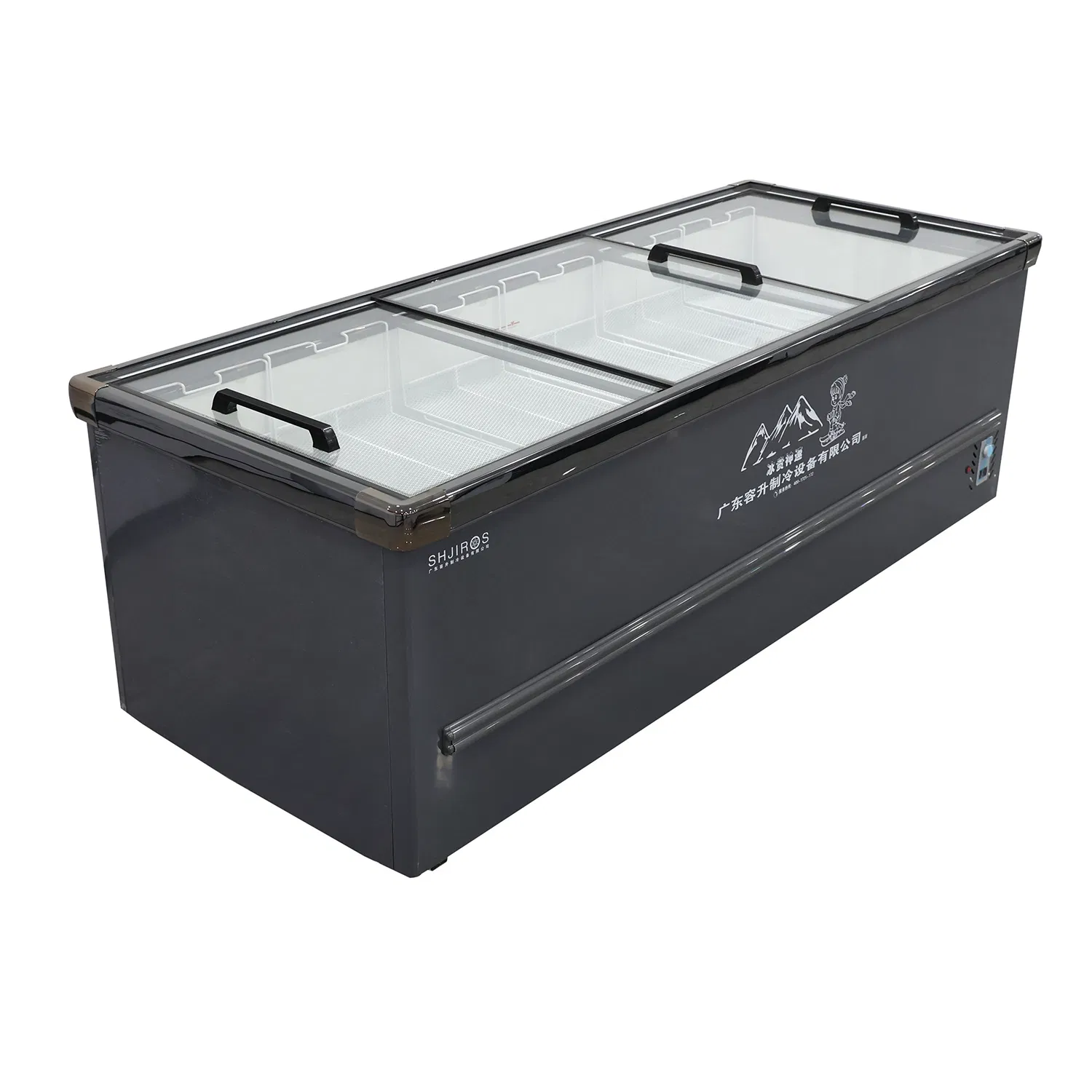 Supermarket Chest Cabinet Refrigeration Horizontal Deep Island Freezer