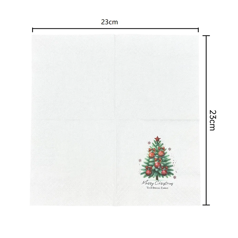 23*23cm OEM Wholesale Custom Printed Paper Dinner Napkins