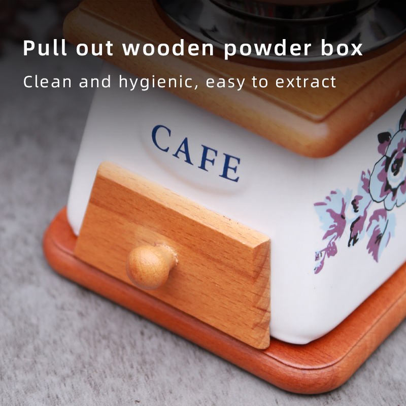 Bm140 Vintage Coffee Grinder - Windmill Wheel & Wooden Drawer