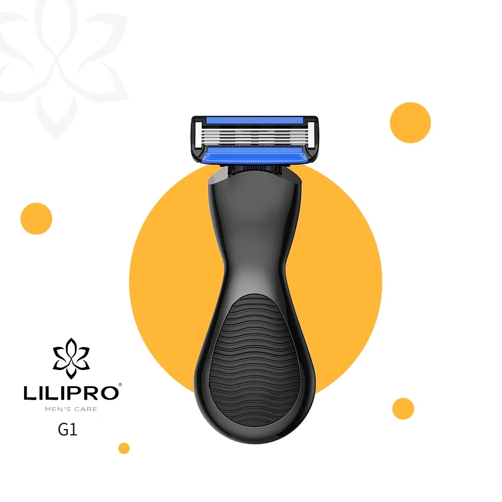 Lilipro G1 Men's Razor Wide and Pivoting Head Stainless Steel Blades Portable Razor