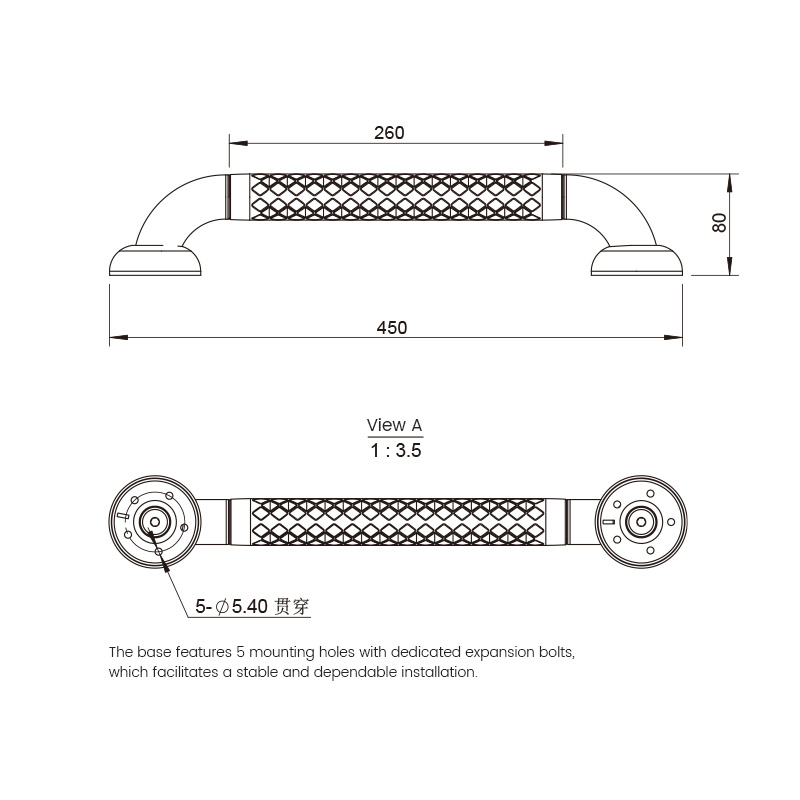 Heavy-Duty Disabled Toilet Safety Rails - Anti-Slip Stainless Steel Bathroom Frame