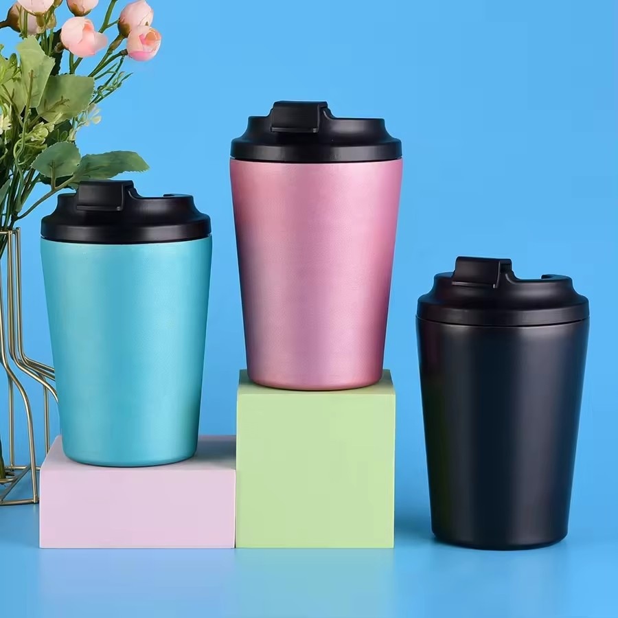 Trending 2025 260/380ml Portable Thermal Insulated Reusable Coffee Travel Tumbler Water Bottle Mug for Gifts Vacuum Tumbler