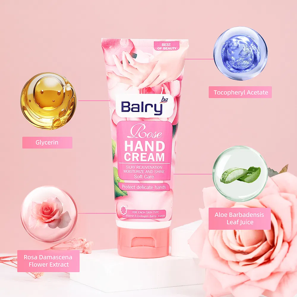 Best Selling Wholesale Skin Care Anti-Cracking Whitening Hand Cream with Rose Moisturizing Formula