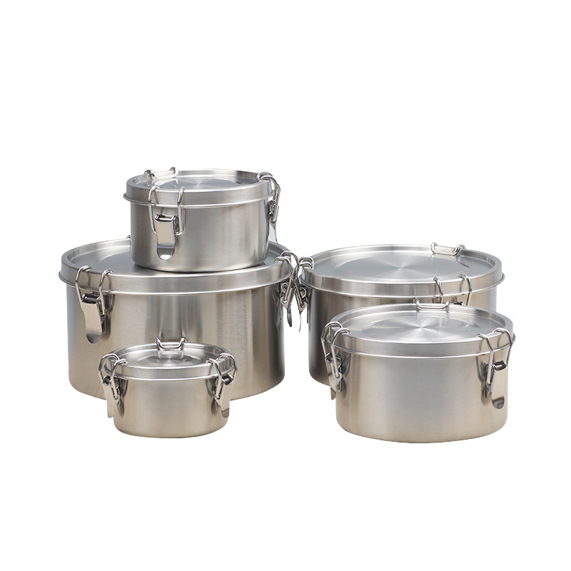 2021 Hot Sale Food Storage Container Leak Proof Stainless Steel Round