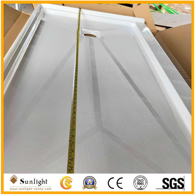 Rectangular SMC Shower Tray Base with Offset Drain