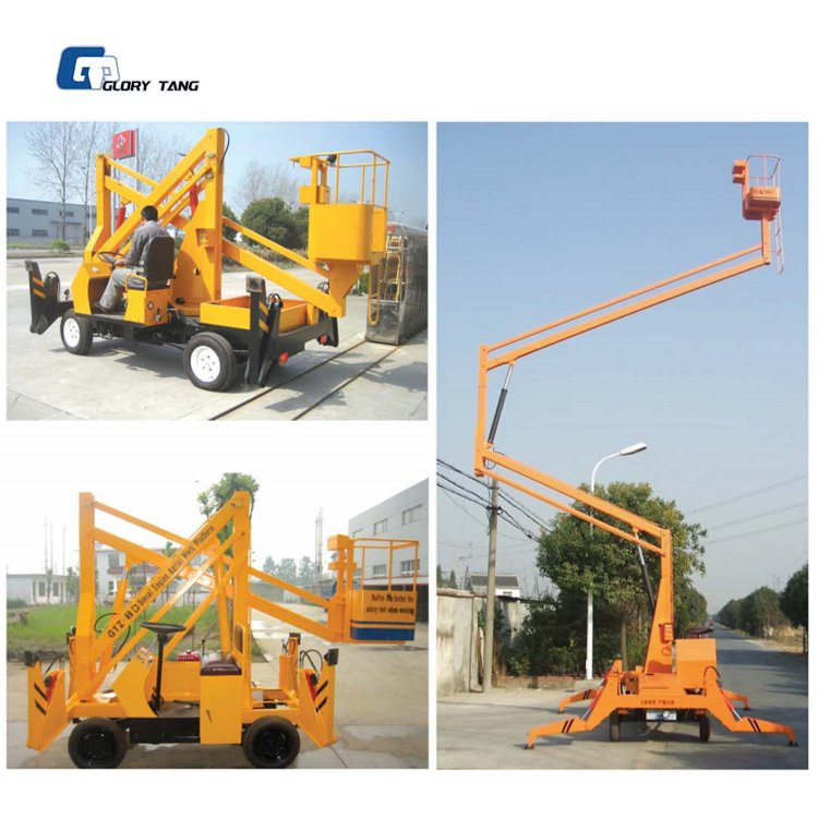 Electric Articulated Boom Elevator Curved Arm Climbing Platform