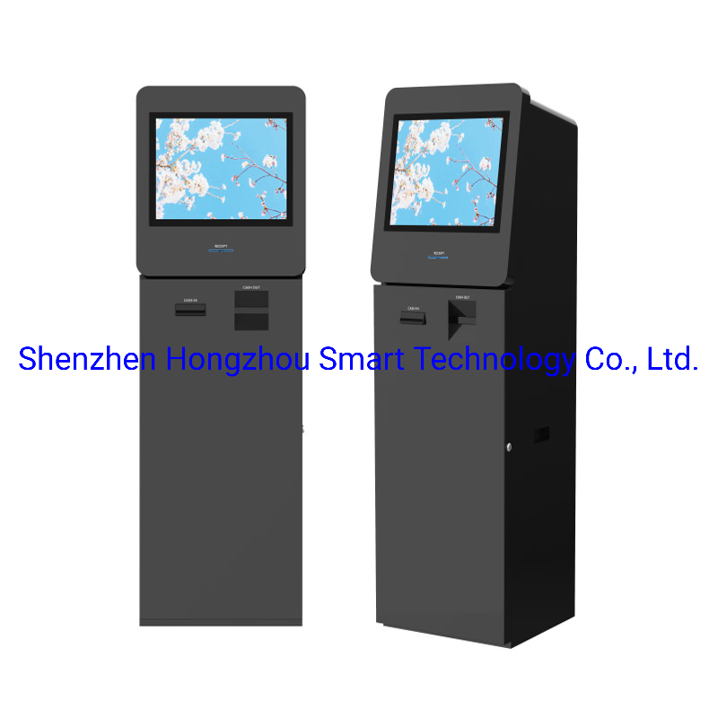 Cash Acceptor and Recycle Touchscreen ATM Accept Banknotes and Dispense Coin Rolls Bank Machine ATM