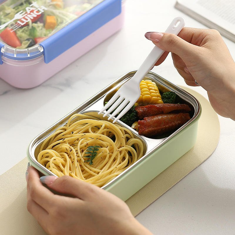 Premium 304 Stainless Steel Microwave-Safe Lunch Box for Easy Meals