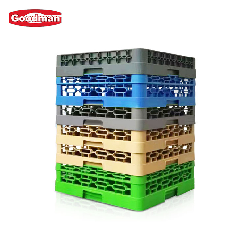 64 Grid Commercial Dishwasher Basket Storage Rack Customized Color Kitchen Plastic Dish Drying Rack