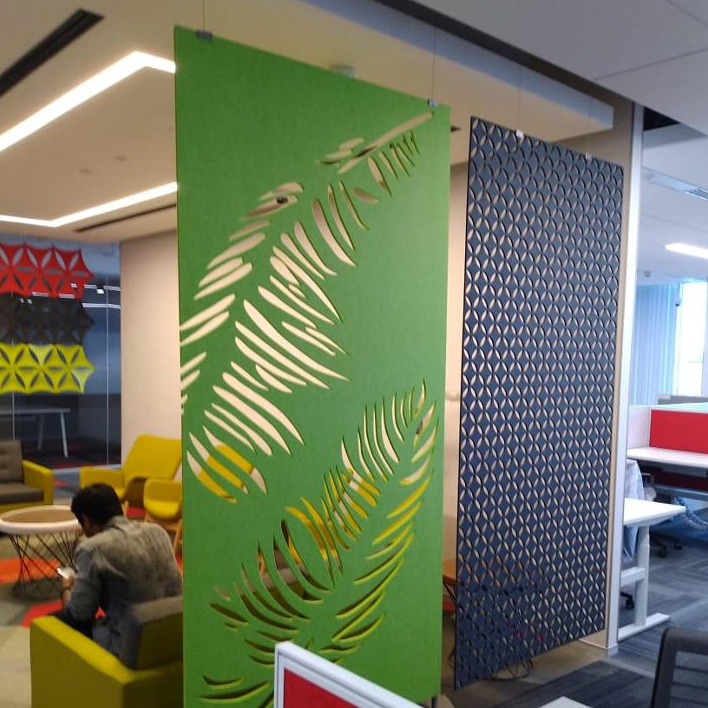 CNC Cutting Soundproof Polyester Fiber Partition for Room Divide