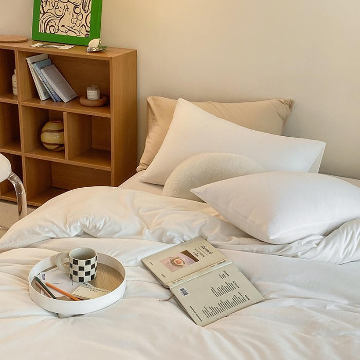 Original Cotton Brushed Luxury Bedding Light Cotton Comforterable Bedding Set