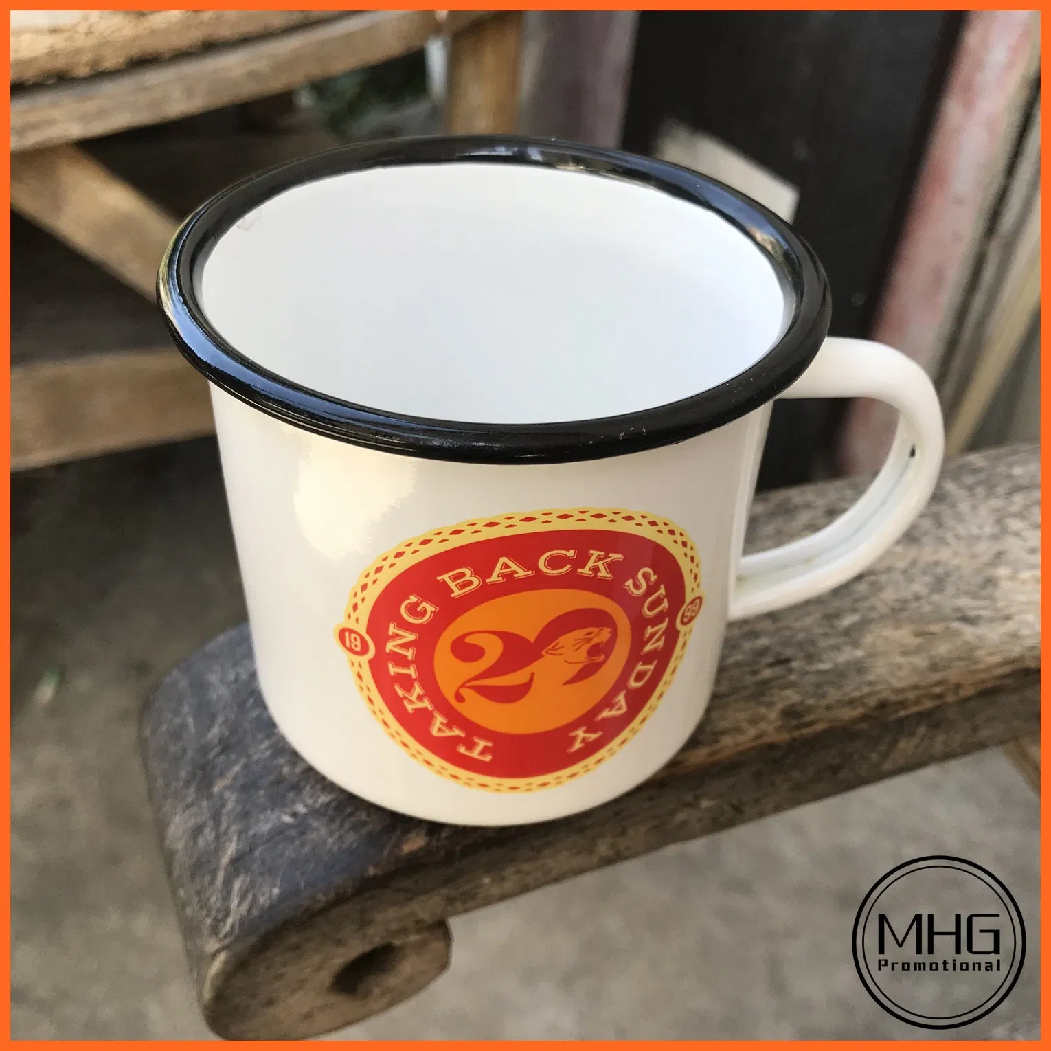Customized Print Design Enamel Mugs Promotional Mugs
