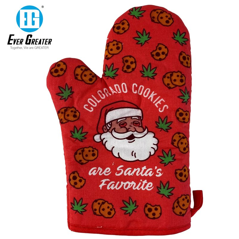 2024 Factory Custom 100% Oven Mitts, Kitchen Helper, Heat Resistant Cotton Oven Mitts