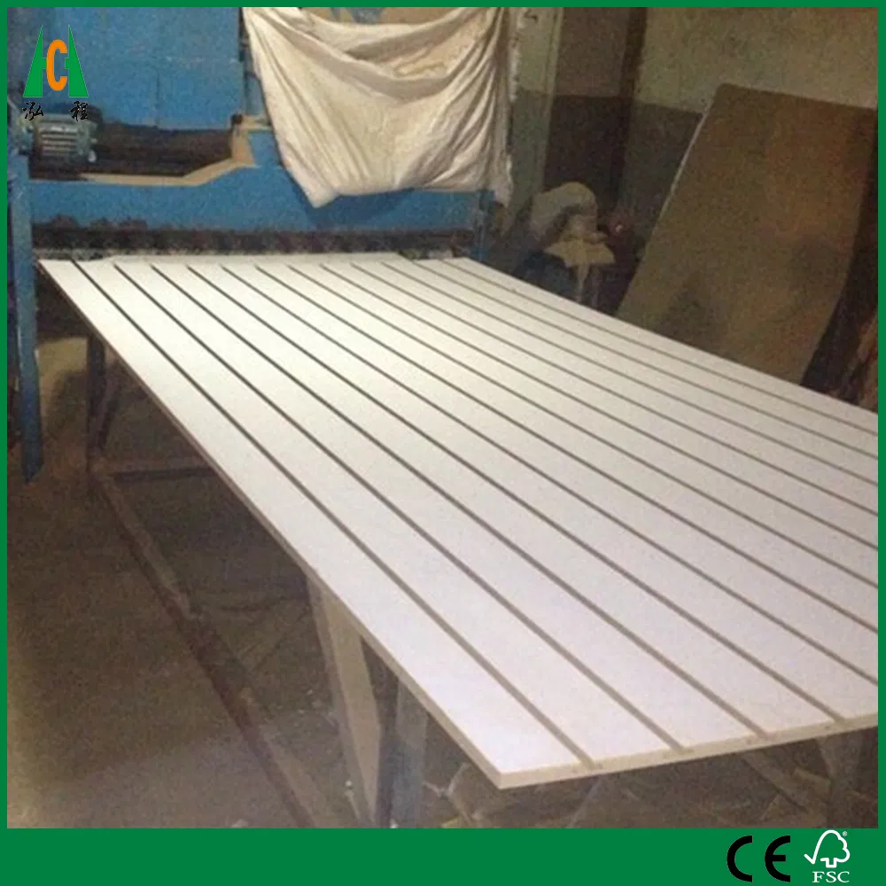 Grooved Melmaine MDF Board/Slotted Melamnine MDF
