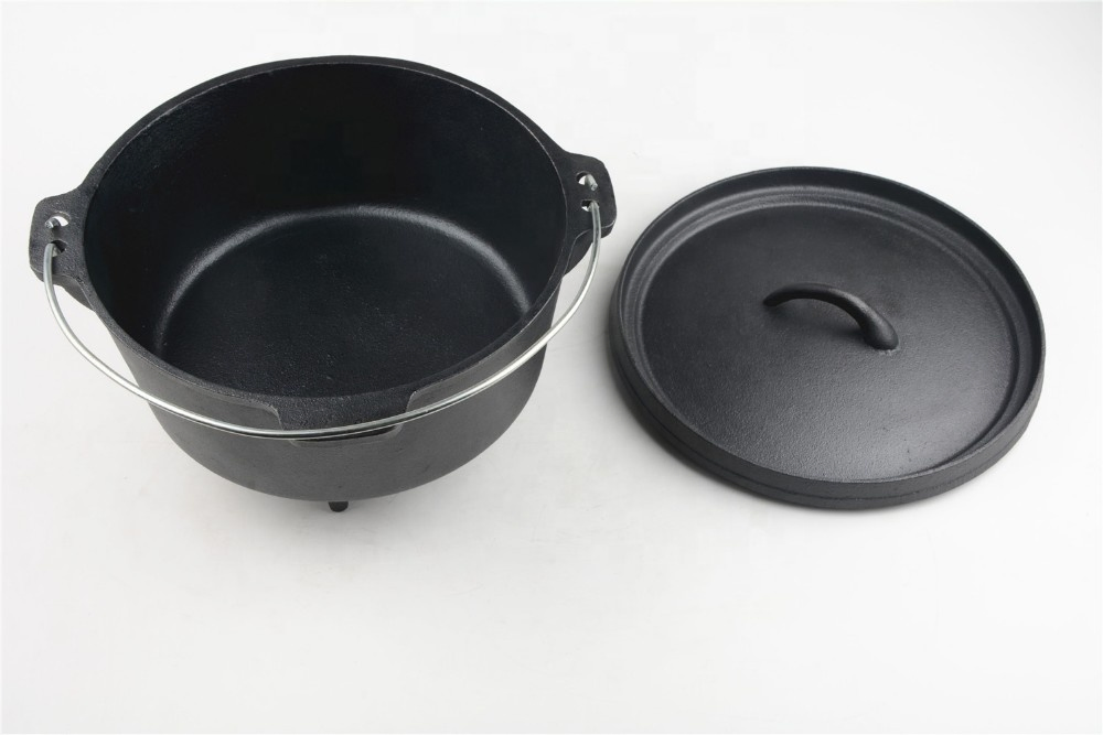 Чугунный кемпинговый котелок с предварительной прокалкой