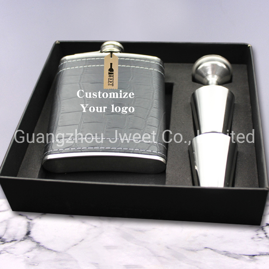 Custom Capacity 8oz Stainless Steel Mini Hip Flask Set Liquor Vodka Flask