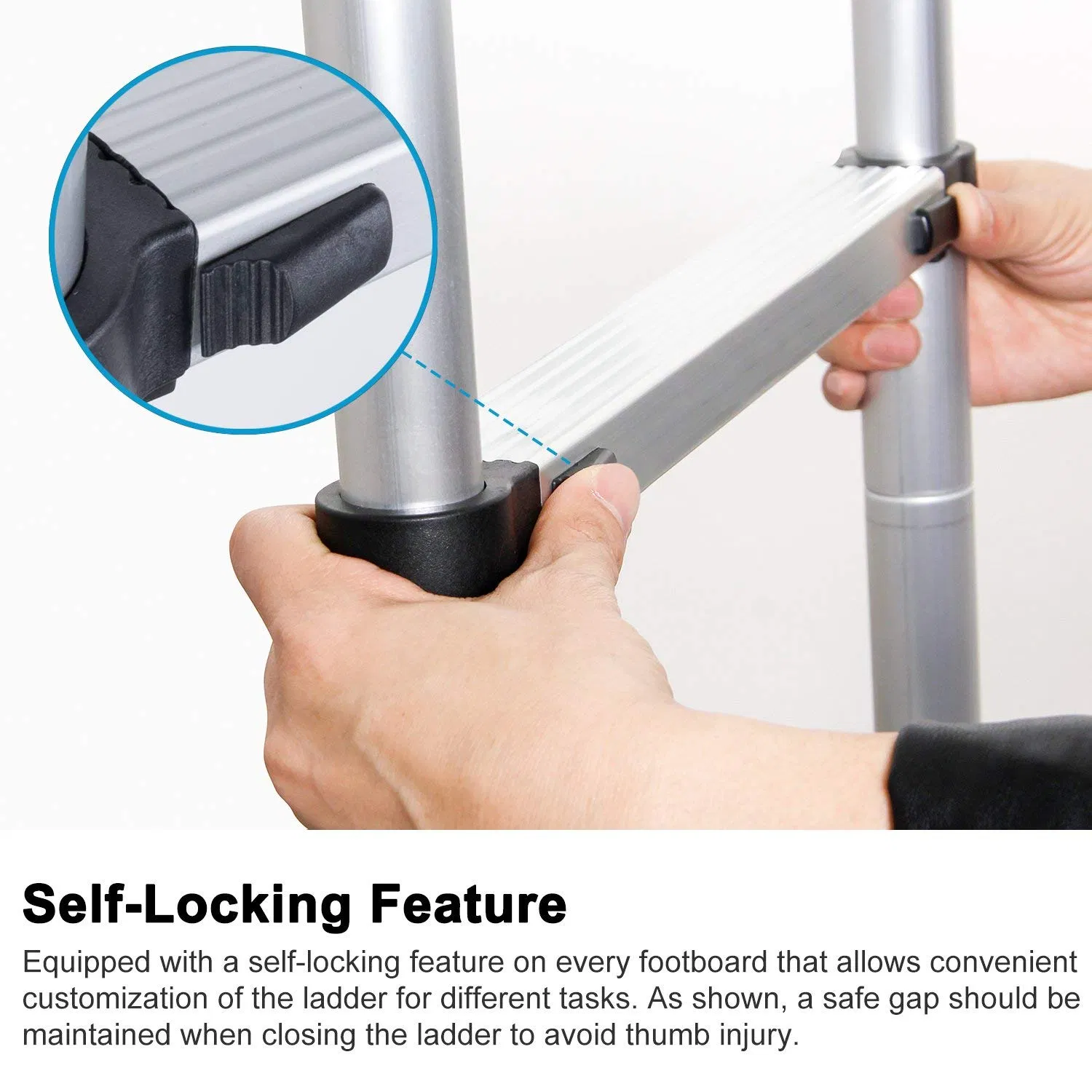 Folding Extension Ladder Aluminium Telescopic