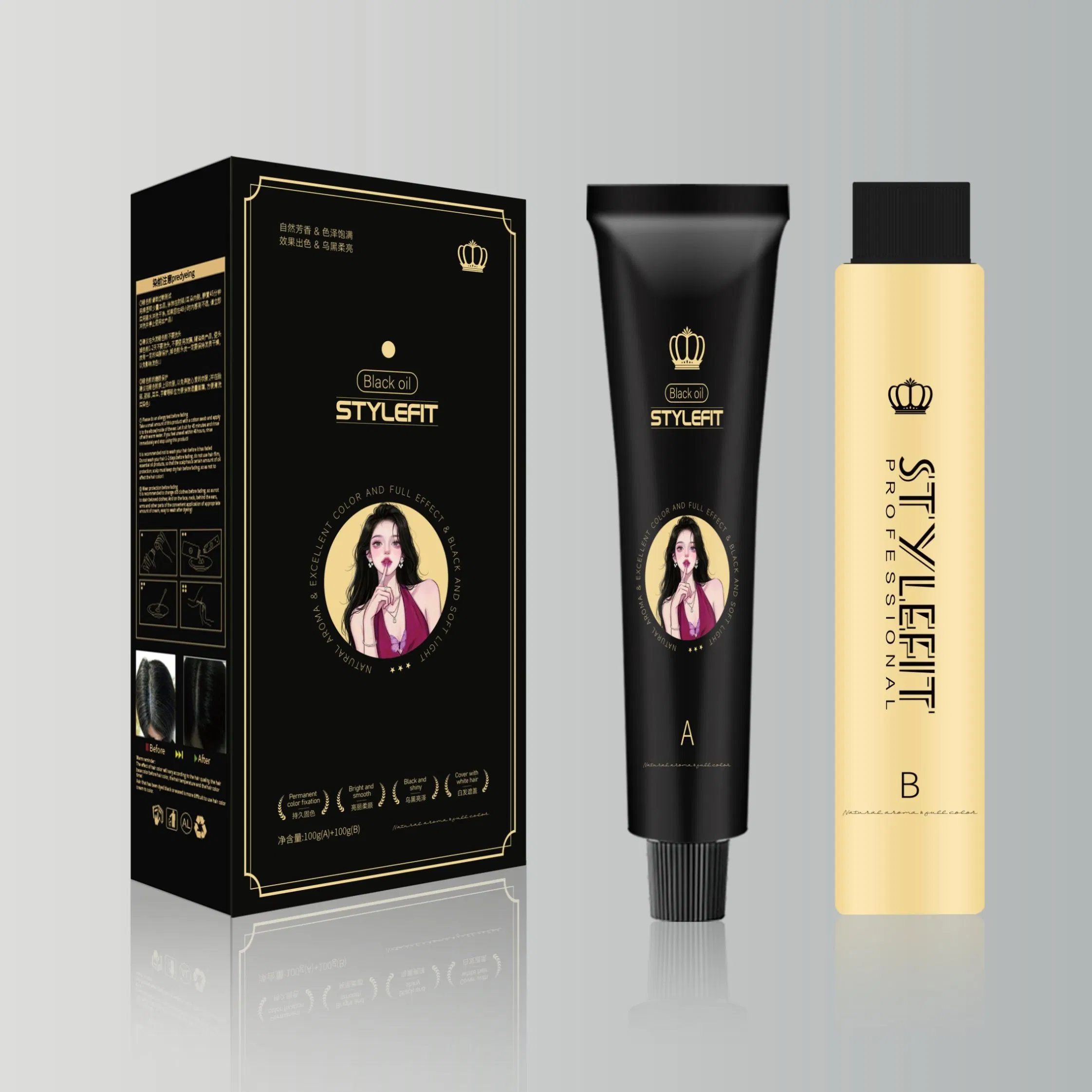 Hair Care Cosmetics Natural Quick Acting Hair Color Cream