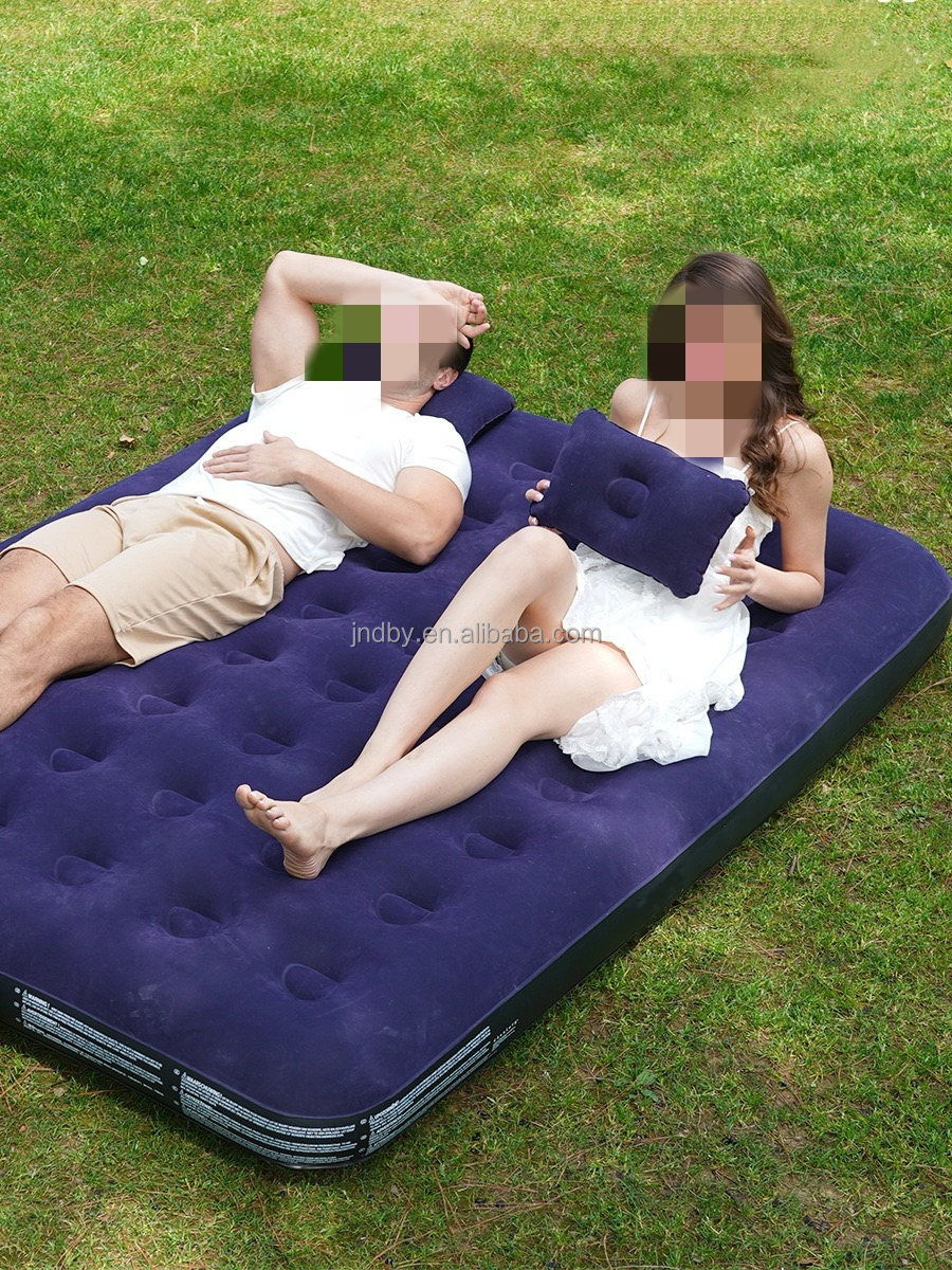 Матрас надувной двуспальный складной для кемпинга без насоса