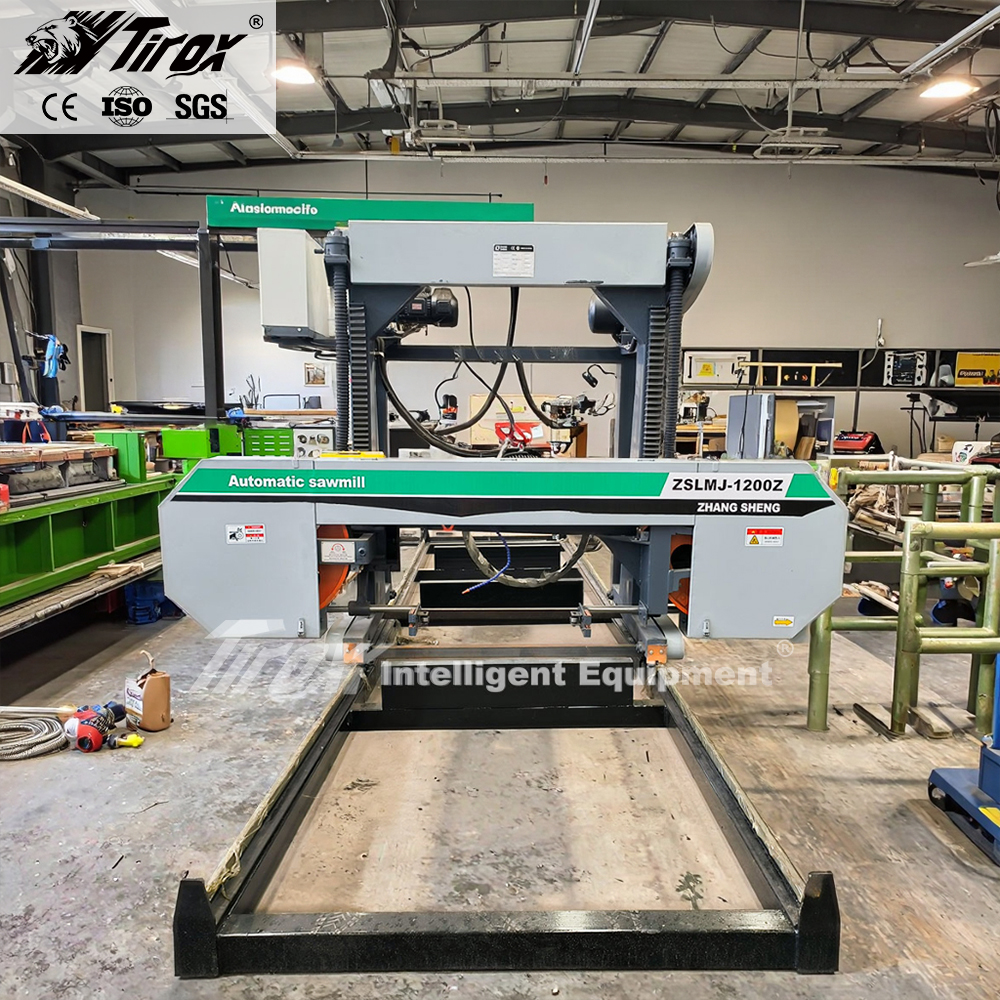 Ленточная пила по дереву горизонтальная для распиловки