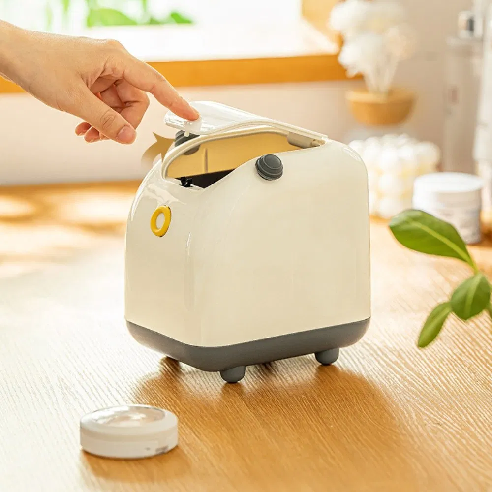 Mini Desk Trash Can Tiny Waste Basket Desktop Flip Cover Mi23077