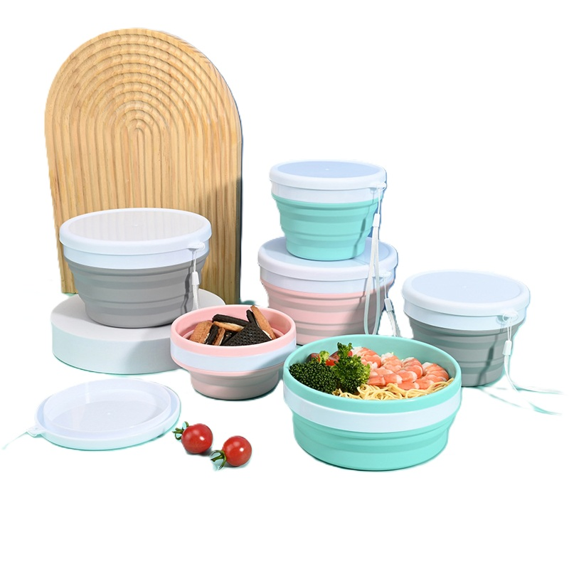 Foldable Silicone Bowl for Convenient Kitchen Food Storage Solutions