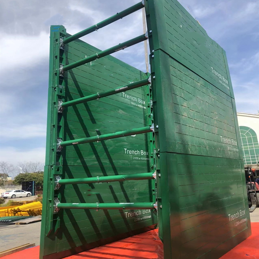 Trench Box Shoring Solutions Safety Equipment for Pipeline Installation Infrastructure Shield