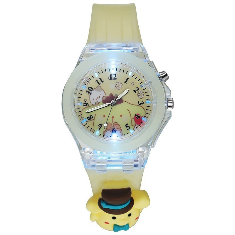 New Cartoon Children's Watch Colorful Flash Luminous Doll Silicone Electronic Watch