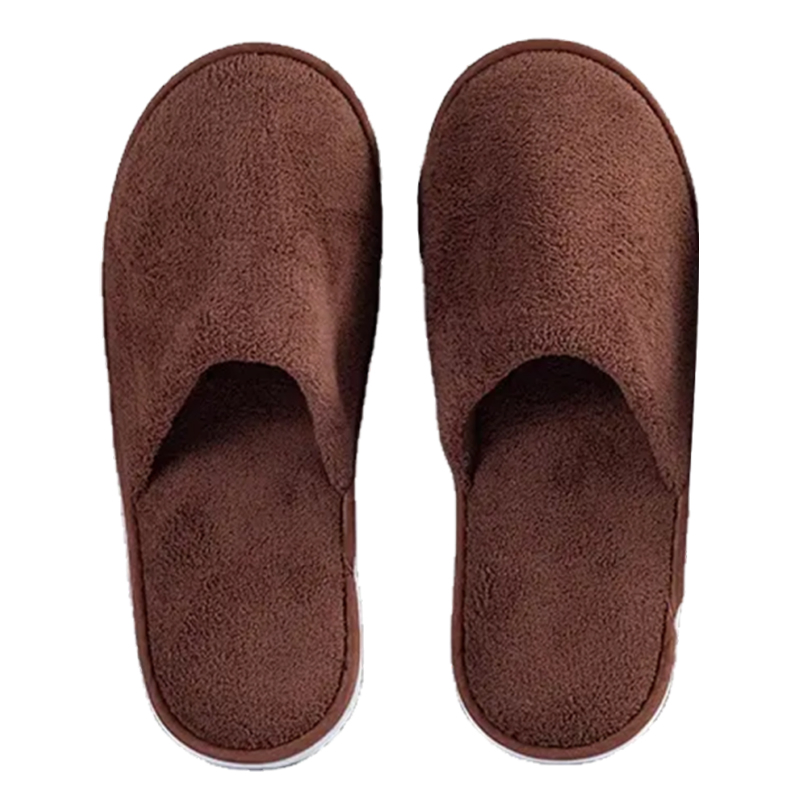 Disposable Customized Logo Hotel Amenities Set Cotton Slippers for Sap Home Eco-Friendly EVA Sole