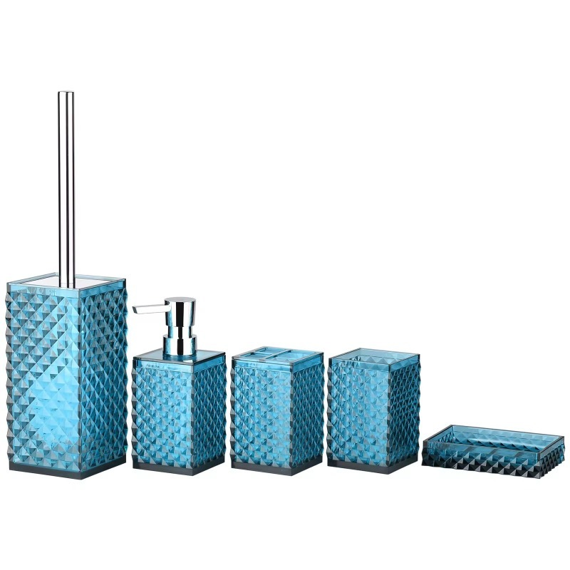 Factory Outlet Sanitary Ware Bath Storage Accessories 5PCS Acrylic Modern Bathroom Set