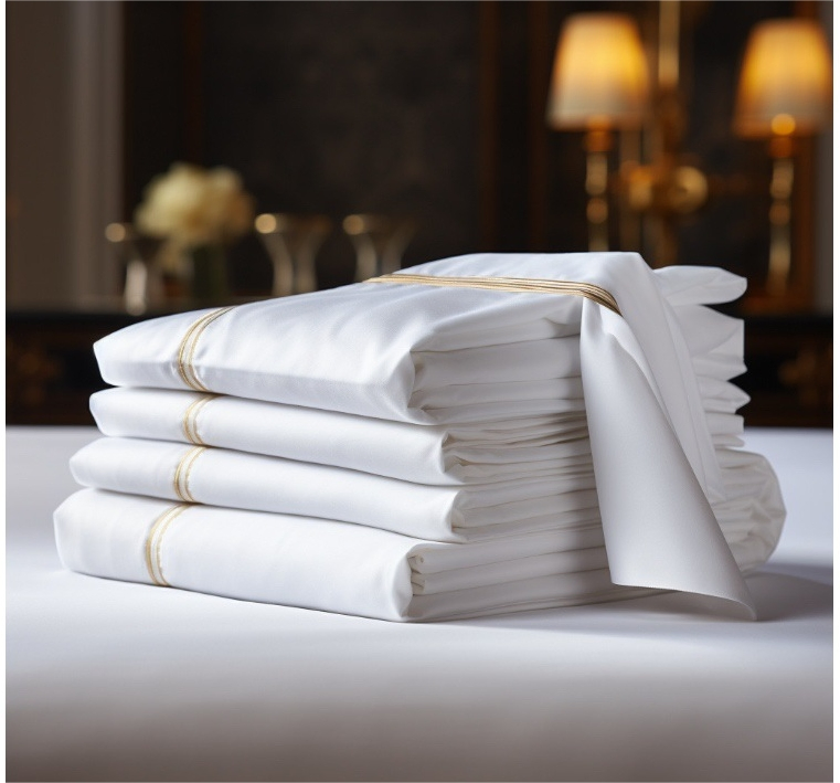 Luxury Hotel Bedding Set for 300tc Sateen and Sateen Stripe Fabric