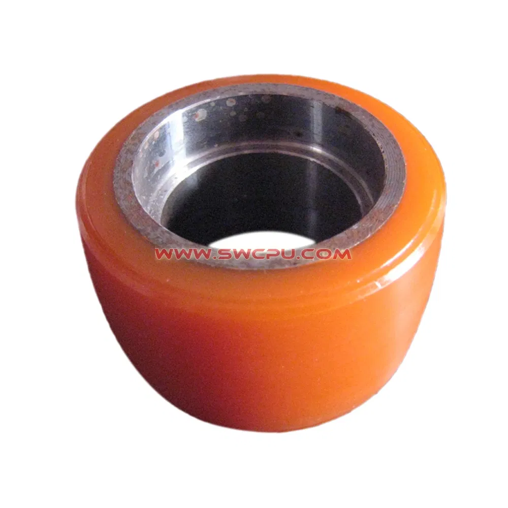 Customized Injection Molding Rubber Roller Pulley with Aluminum Core