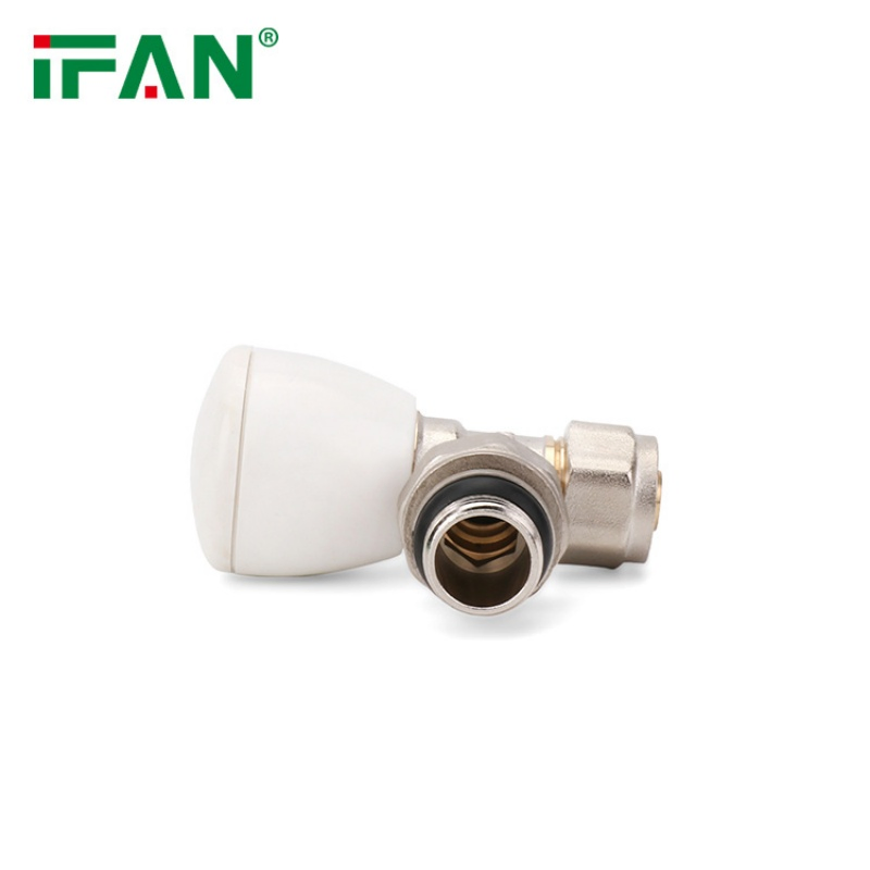 Ifan ISO 22391 Low Price Thermostatic Radiator Valve 1/2'' 3/4'' Brass Valve Customized Brass Radiator Valve