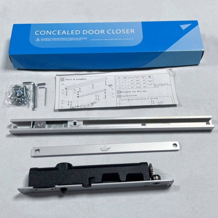 High Quality Cast Iron Concealed Sliding Cam Action Image Max 80kg Two Way Non-Handed Adjustable Force Door Closer