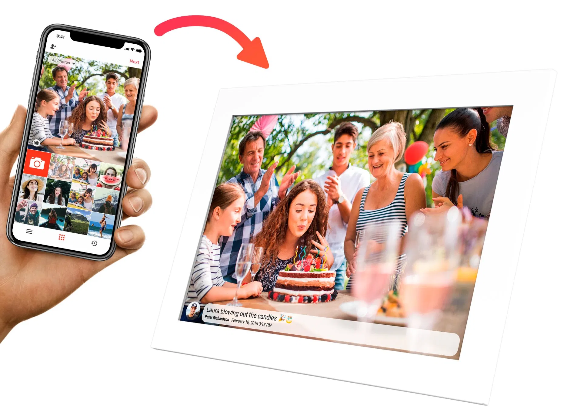 10.1 Inch Digital Picture Frame WiFi HD Display Smart Cloud Digital Photo Frame